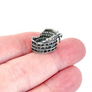 Vintage 835 Silver Roman Colosseum Charm Pendant